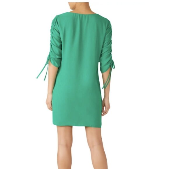 Amanda Uprichard Saddle Ruched Sleeve Maternity Dress in Green sz S - Picture 2 of 7
